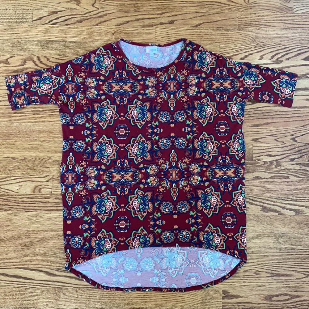 LuLaRoe LLR Irma Floral Print Top